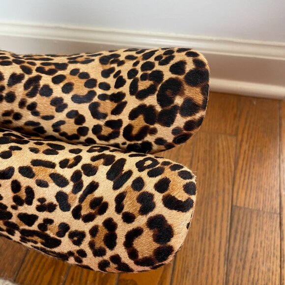 KATE SPADE Rudy Leopard Cheetah Calf Hair Block Heel Square Toe Ankle Boots 8.5 - Picture 9 of 14